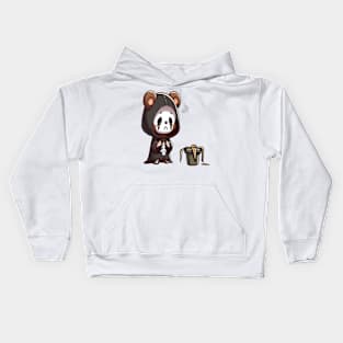 Cute Bear I Still Can't Take Care Of My Plants Kids Hoodie